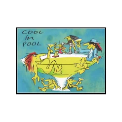Wandbild – Udo Lindenberg Cool Im Pool