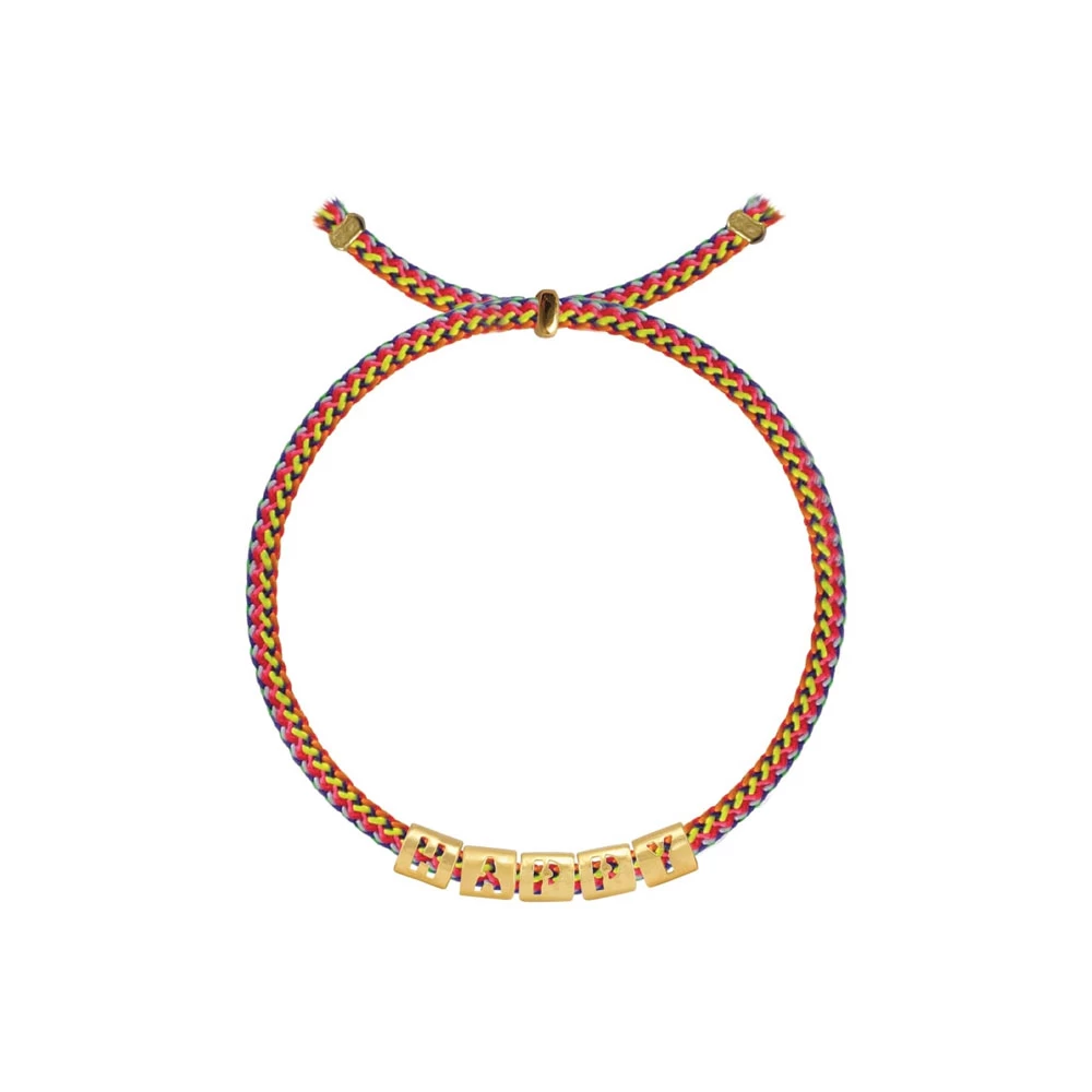 Armband – Goldletters – Happy
