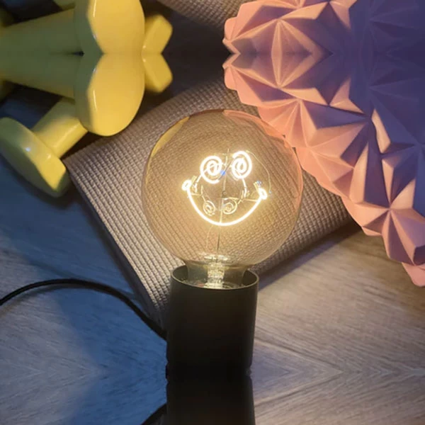 Statement Bulb – Smiley Konfus – Bild 2