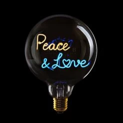 Statement Bulb – Peace & Love