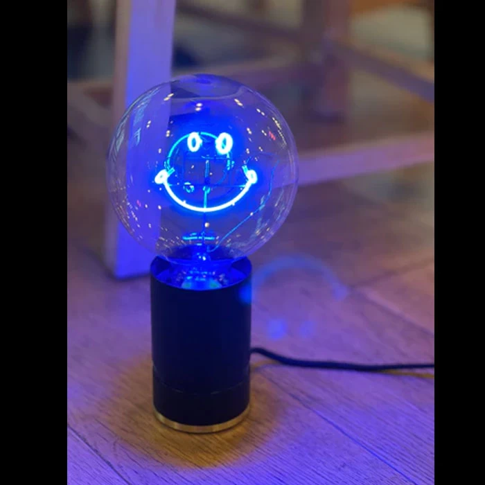 Statement Bulb – Smiley Blau – Bild 2