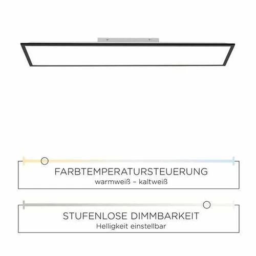Deckenleuchte – Frame Black 120x30cm – Bild 3