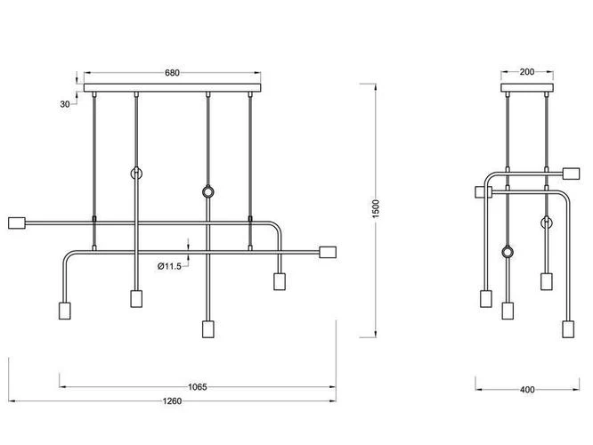 Pendelleuchte – Anton (weiß(schwarz) – Bild 6