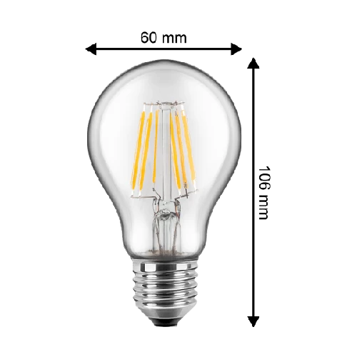 Leuchtmittel – Filament E27 8Watt (ersetzt 75Watt) – Bild 3