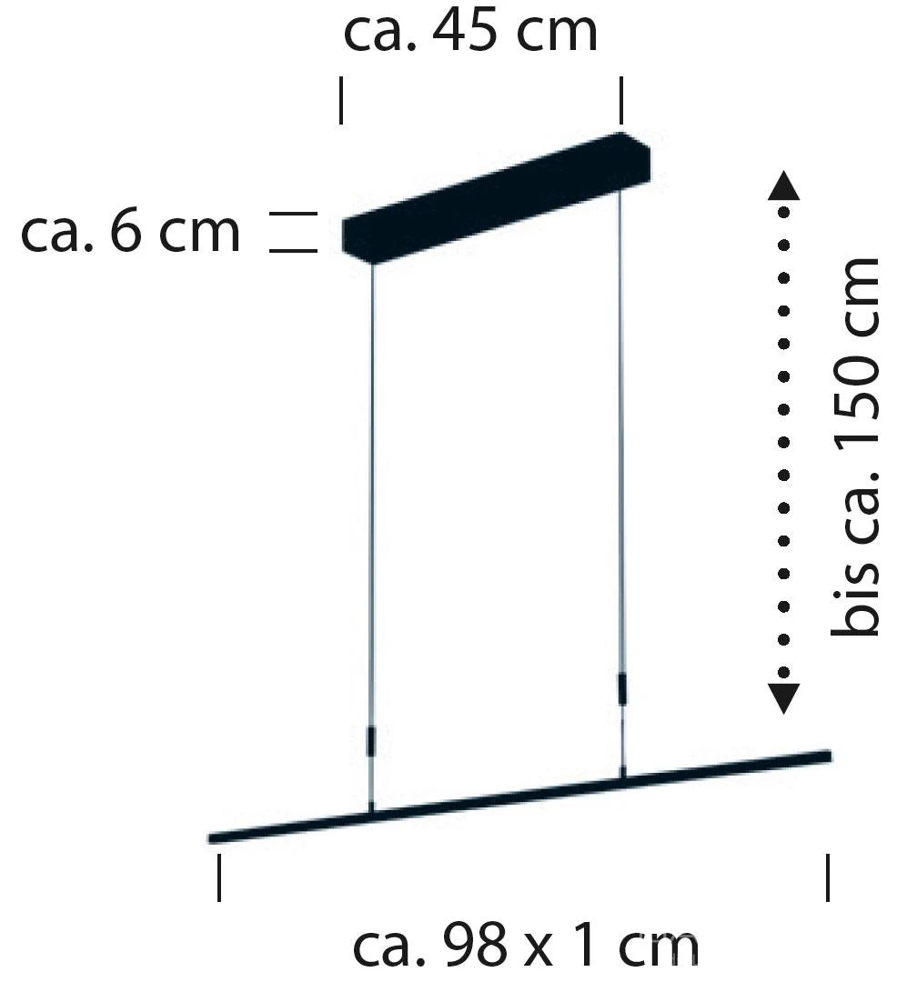 Pendelleuchte – Slim Schwarz-matt – Bild 3